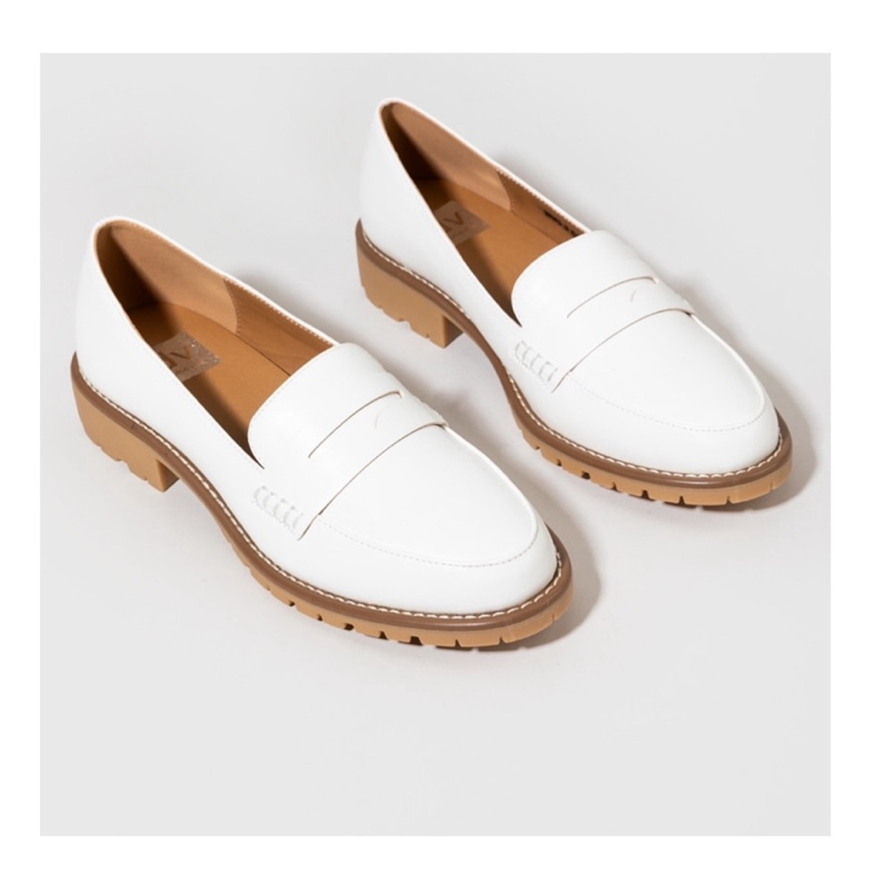 Dolce vita white loafers